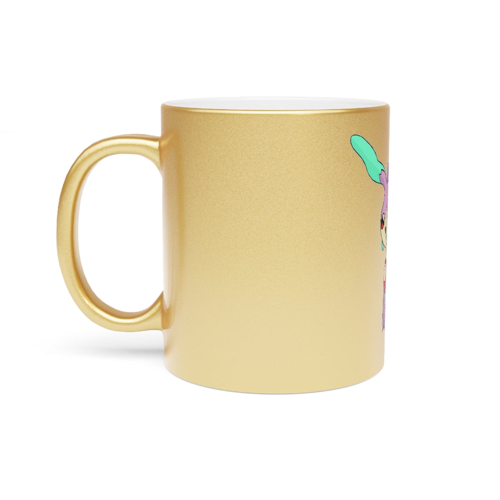 Molepha Metallic Mug in Silver and Gold with customizable design options.